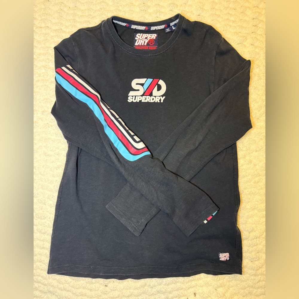 Superdry Black Crew Neck Shirt